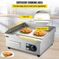 thumbnail image 3 of Plancha eléctrica comercial VEVOR 14 1500W 110V Acero inoxidable, 3 of 7