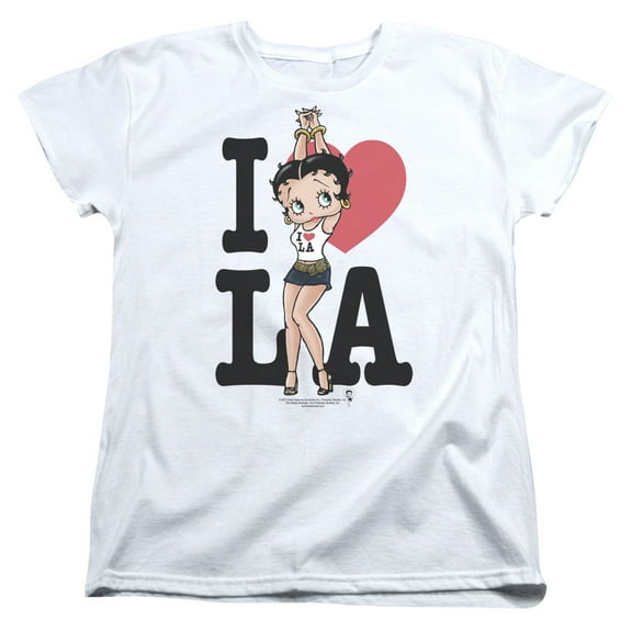Betty Boop - I Heart La - Women's Short Sleeve Shirt - X-Large