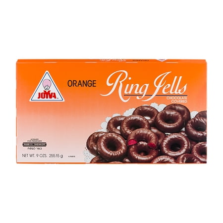 CHOCOLATE COVERED RING JELLS, ORANGE, ORANGE