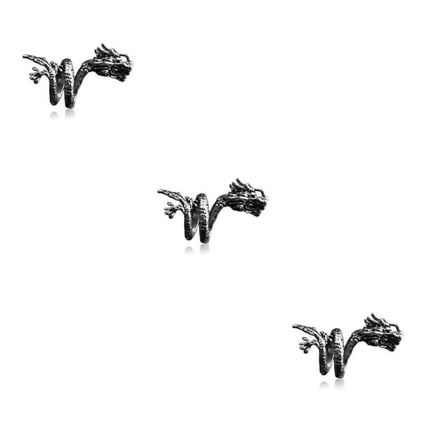Guardurnaity Juego de anillos de aleación con personalidad galvanizada en forma de Animal, anillo masculino ajustable con apertura, suministros de joyería Type1 NO1 Guardurnaity CBP264677