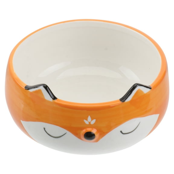 WHAMVOX Ceramic Bowls for Storage Use Made of Food Grade Material Easy to Clean with Cartoon Pattern Orange 6.3 Inches
