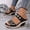 Black, variant on Women Platform Espadrille Wedges High Heel Open Toe Pearl Ankle Strap Sandals, Buckle Up Comfortable Casual Summer Dressy Shoes