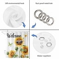 thumbnail image 5 of Spring Sunflower Butterfly Bathroom Shower Curtains with 12 Hooks Polyester Waterproof Shower Curtain for Stalls and Bathtubs Leaves Sunglasses Farm Decorative Bathroom Privacy Curtain 48x72 Inches, 5 of 9