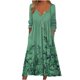 thumbnail image 2 of ICHUANYI Liquidación Moda Mujer Verano Impresión Causal V-Cuello Botón Manga Larga Bolsillos De Vacaciones Vestido ICHUANYI WER202308232285, 2 of 5