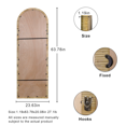 thumbnail image 3 of Hotsoul 20" x 63" Rattan Modern Arch Full Body Floor Mirror, 3 of 8