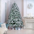 thumbnail image 3 of Árbol de Navidad Yaheetech de 2,3 m, preiluminado, con luces, flocado, 3 of 9