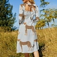 thumbnail image 5 of Cheetah Seamless Repeating Pattern Women's Fall Dresses Casual Loose Flowy Swing Shift Dress, 5 of 9