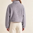 thumbnail image 7 of BXJX Girls Fleece Jackets, Zip‑Up Casual Warm Stand Collar Cropped Outerwear Gray Size 7-8 T, 7 of 7