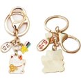 thumbnail image 4 of 2 Pieces Lucky Cat Keychain, Lucky Cat Pendant, Japanese Style Keychain, for Handbags, Key Rings, Gifts (Random Style), 4 of 5