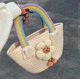thumbnail image 1 of Hand-Woven Colorful Cotton Rope Tote Bag For Women Colorful Summer Handbag Large Capacity Beach Cotton Rope Bags Beach Tote, 1 of 3