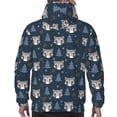 thumbnail image 7 of Uemuo Cute Christmas Tree Raccoon Pattern Men's Hoodie - Casual Pullover Hoodie with Kangaroo Pocket, Stylish Hooded Sweatshirt for Everyday Wear-4X-Large, 7 of 7