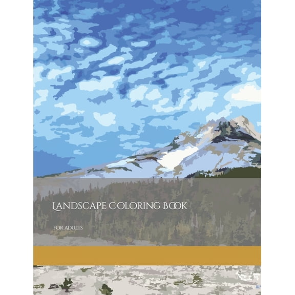 Landscape Coloring Book: for adults, (Paperback)