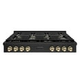 thumbnail image 2 of ZLINE 48 in. Autograph Edition Paramount Gas Rangetop with 8 Burners and Porcelain Cooktop in Black Stainless Steel with Polished Gold Accents (SRTBZ-48-G), 2 of 2
