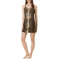 thumbnail image 1 of Camisón de mujer INSPIRE CHIC, pijama de tirantes, estampado de verano, vestido de dormir, talla X-Small, negro con estampado de tigre, 1 of 5