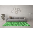 thumbnail image 3 of Ahgly Company Indoor Rectangle Abstract Emerald Green Modern Area Rugs, 2' x 5', 3 of 4
