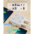 thumbnail image 4 of Regleta de alimentación con protector contra sobretensiones TESSAN de 15 pies con 8 salidas, 3 USB, 4 of 7
