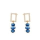 thumbnail image 1 of Aretes Colgantes Fiesta Dama Swarovski y Zafiro Oro 14K Lam dorado Unitalla, 1 of 7