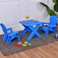 thumbnail image 5 of Costway Plastic Children Kids Table & Chair Set 3-Piece Play Furniture In/Outdoor Blue, 5 of 6