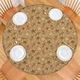 thumbnail image 2 of Brown Christmas Pattern Round Fitted Tablecloth with Elastic Edge,Dining Table Cover Waterproof,Outdoor Round Tablecloth for Camping,Dining,Indoor and Outdoor, 2 of 7
