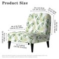 thumbnail image 6 of ZIATUBLES Small Armless Couch Cover Stretch Accent Chair Slipcover Soft Slipper Chair Covers Armless Removable Washable Sofa Furniture Protector Cover for Living Room, Monstera Green Leaf White, 6 of 7