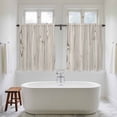 thumbnail image 4 of Farmhouse Vintage Kitchen Curtains 54 Inch Length, Summer Country Retro Wooden Grain Tiers Curtains for Bathroom Bedroom Cafe, Light Filtering Small Window Treatment Short Drapes 2 Panels 42"Wx54"L, 4 of 8