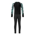 thumbnail image 4 of Doomiva Kids Girls Solid Swim Cover Up Sets Long Sleeve Swim Tank with Leggings Athletic Swimsuits Black 14, 4 of 7