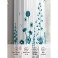 thumbnail image 6 of Teal Spring Floral Sheer Curtains 84 Inch Length 2 Panels Set, Watercolor Flowers Elegant Pastoral Voile Window Treatment Rod Pocket Curtains Sheers Drapes for Bedroom/Living Room/Kitchen 52"x84"x2, 6 of 7