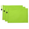 thumbnail image 1 of Unique Bargains Waterproof Zipper File Bags, A5 Document Holders for Office, Green 3 Pack, 1 of 6