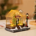 thumbnail image 3 of Naiovety Encantadora casa navideña de madera luminosa con luces LED para un ambiente festivo. Kits de decoración para fiestas, 3 of 6