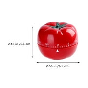 NUOLUX Tomato Kitchen Timer Cube - 60-Minute Mechanical Countdown Clock, Silent Visual Reminder for Cooking and Home Use