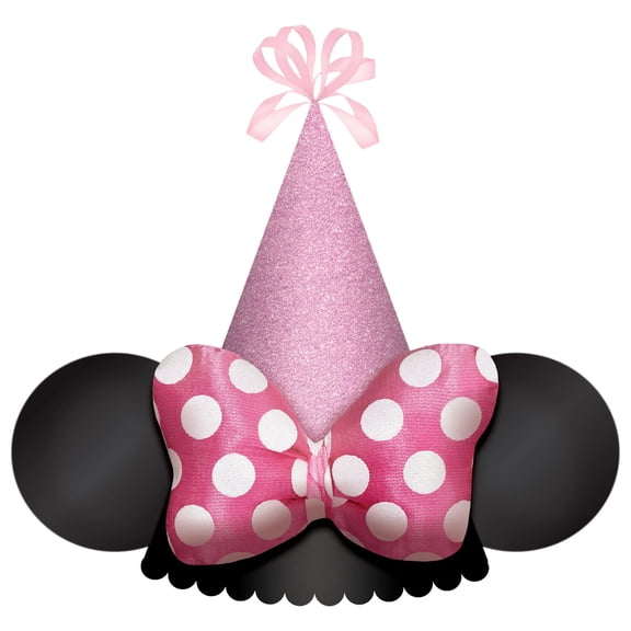 Amscan Deluxe Minnie Mouse Cone Party Hat – 6 Count