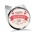 thumbnail image 1 of Je t'Aime Heureux Bague de Saint Valentin Réglable Mariage d'Amour, 1 of 3