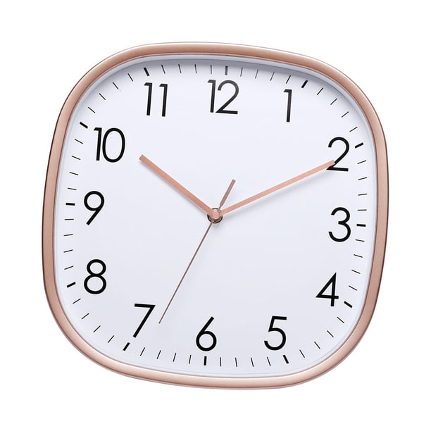 Reloj de pared colgante, diseño silencioso, ligero, duradero, grande, vintage, multifunción. Dorado