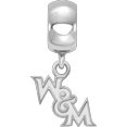 thumbnail image 3 of Sterling Silver Rhodium-plated LogoArt College of William and Mary Extra Small Dangle Bead Charm QSS024WMA, 3 of 4