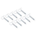 thumbnail image 1 of Unique Bargains 3.3' Cage Door Hook, 10Pcs Stainless Steel Finger Ring Elastic Spring Wire Latch Hook, Silver, 1 of 6
