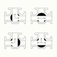 thumbnail image 4 of New style 3-Way Ball Valve, T Mounting Pad, Stainless Steel 304 Female Type for Water, Oil, and Gas with Vinyl Locking Handle (1 Inch NPT), 4 of 5