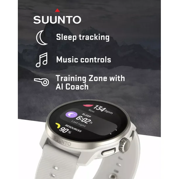 Suunto Race S AMOLED Touchscreen GPS Sports Powder Gray Smartwatch