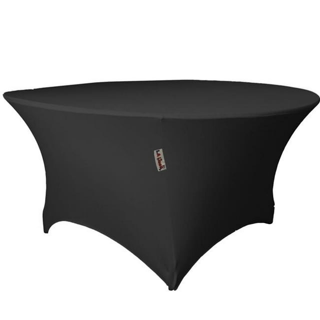 Nappe Ronde en Spandex, Noir - 72 x 30 Po.