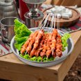 thumbnail image 3 of Stainless Steel Dinner Plate Large Round Plate Metal Food Plate Stainless Steel Serving Dish, 3 of 8
