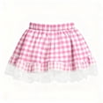 thumbnail image 4 of Women Y2k Plaid Ruffle Mini Skirt Flowy Layered Short Skirt Gingham A Line Skirts Cute Streetwear, 4 of 6