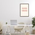 thumbnail image 2 of Stupell Industries Retro Good Vibes Peach Pastel Brown Framed Floater Canvas Wall Art design by Pooja Dave, 25 x 17, 2 of 9