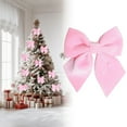 thumbnail image 2 of 4 Pcs Velvet Christmas Bow Ornaments – Elegant Holiday Decor for Tree, Wreaths & Garlands, Pink, Bows, 2 of 8