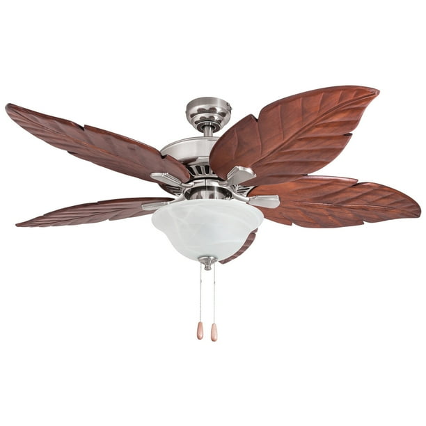 Prominence Home 50664 35 South Walton Tropical 52 Inch Brushed Nickel Indoor Ceiling Fan Led Bowl Light With Dark Cherry Hand Carved Wood Blades Com - Cherry Wood Ceiling Fans With Lights Prominence Home 50664 35 South Walton Tropical 52 Inch Brushed Nickel Indoor Ceiling Fan Led Bowl Light With Dark Cherry Hand Carved Wood Blades Com - Cherry Wood Ceiling Fans With Lights