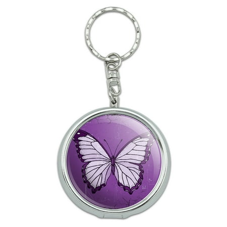 Butterfly Artsy Purple Portable Ashtray Keychain
