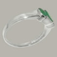 thumbnail image 3 of LBG British Made 10k White GoldWomens Ring Natural Emerald Anniversary Ring - 33 size options - Size 7.5, 3 of 6