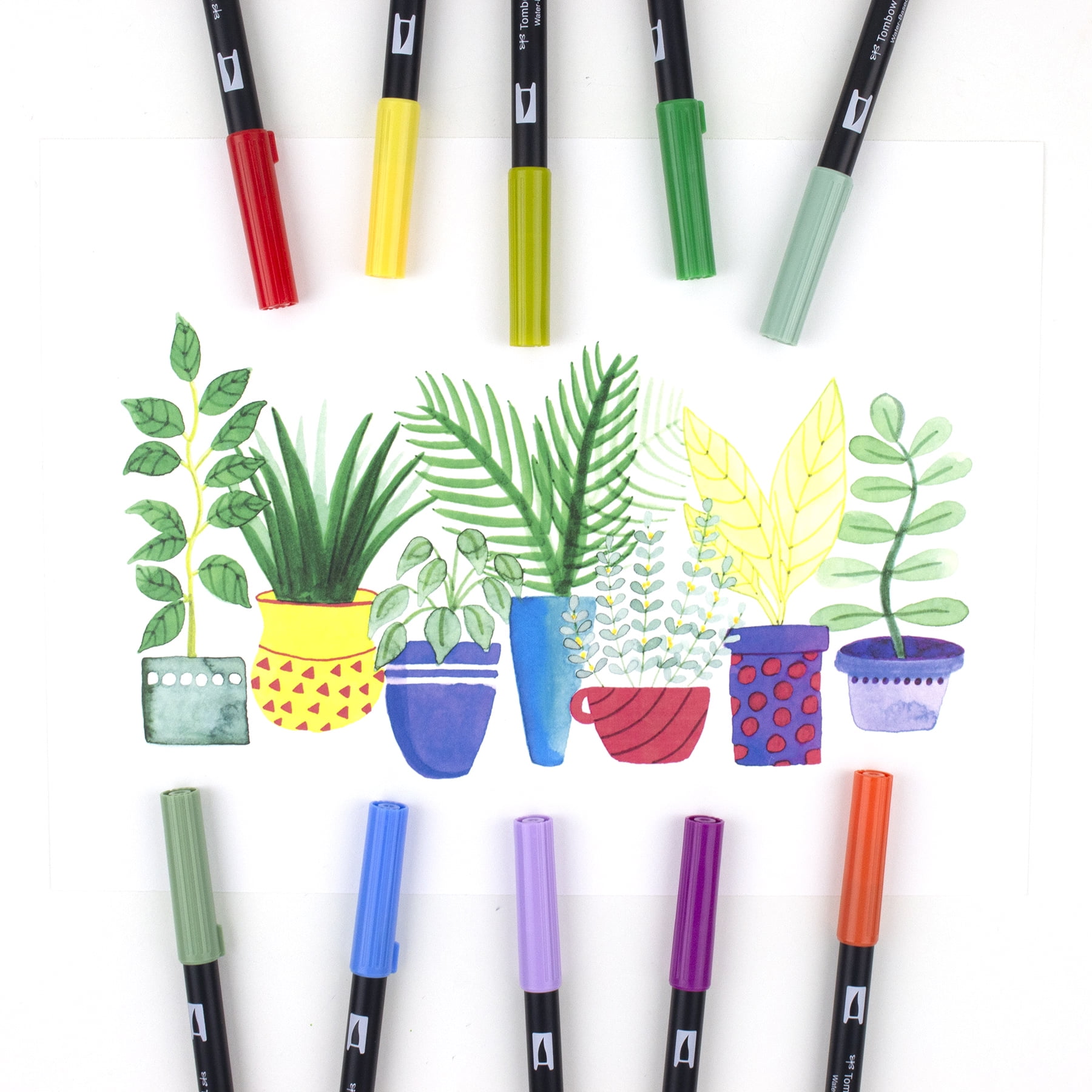 Tombow Botanical Illustration Dual Brush Pens, 6 Packs: 10 ct. (60 total)