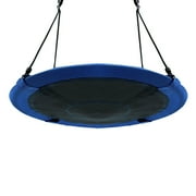 Goplus 40'' Flying Saucer Tree Swing Indoor Outdoor Play Set Swing for Kids Blue