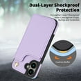 thumbnail image 6 of Allytechgroup PU Leather Phone Case for Apple iPhone 16e, Crossbody Shoulder StrapShockproof Wallet Case with Card Holder, Crossbody Shoulder Strap, Stand Feature & Magnetic Closure,Purple, 6 of 7