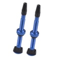 thumbnail image 4 of Válvula sin cámara de 4 piezas, 60 mm, vástago de válvula con tapas de válvula para neumáticos sin cámara / de carreras, azul Cola Válvula Tubeless Bike, 4 of 8