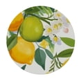 thumbnail image 2 of ONETECH  Lemon Fruits Round Table Cloth Floral Flowers Leaves Lemons Fitted Elastic Edge Cover, Fade and Stain Resistant Table Cloths Table Cover Fits Tables Diameter Yellow Green, 2 of 7